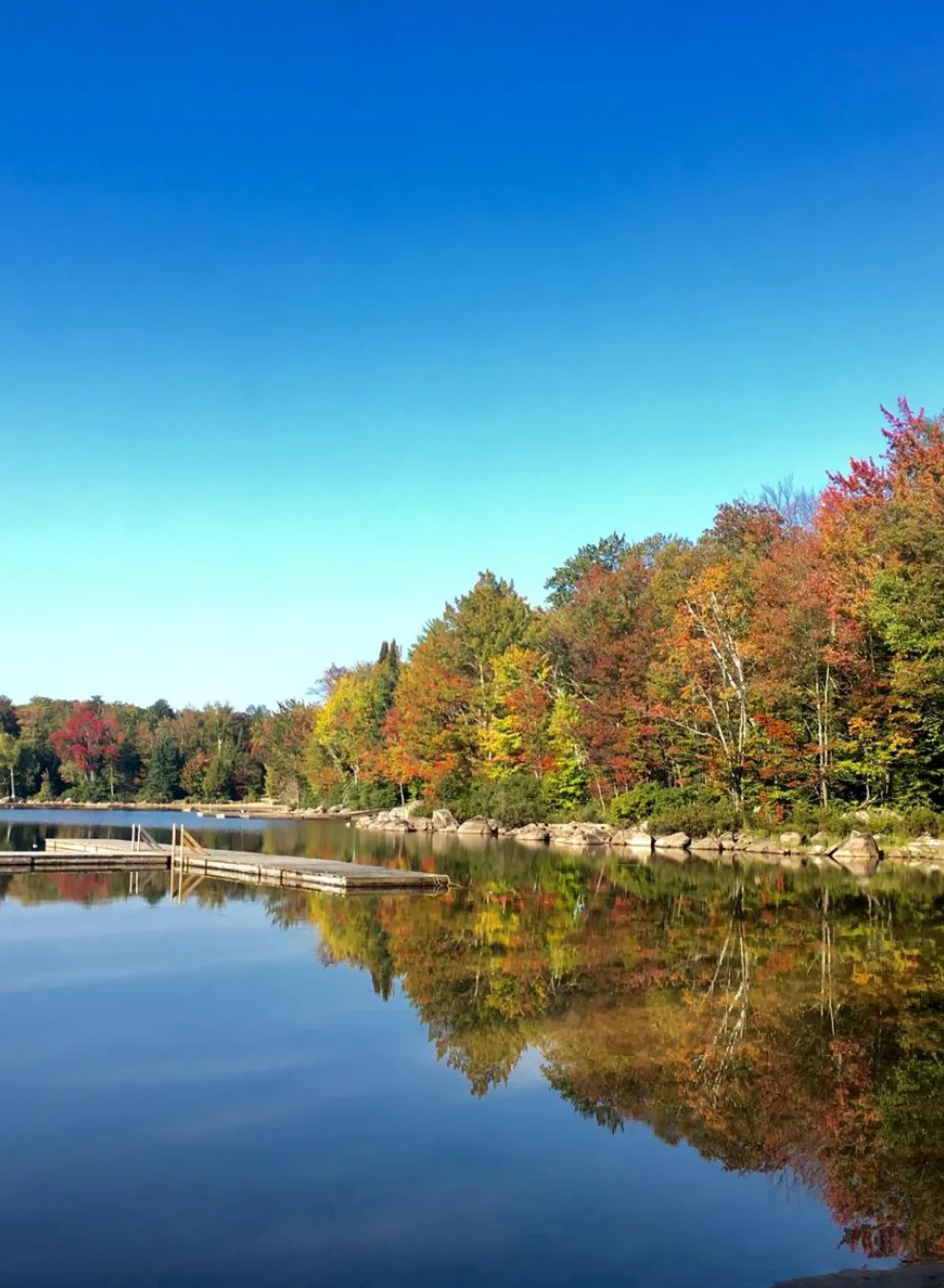 View of Koshlong Lake and YMCA Wanakita Waterfront