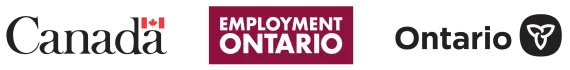 Government of Canada, Employment Ontario, Province of Ontario logo lockup